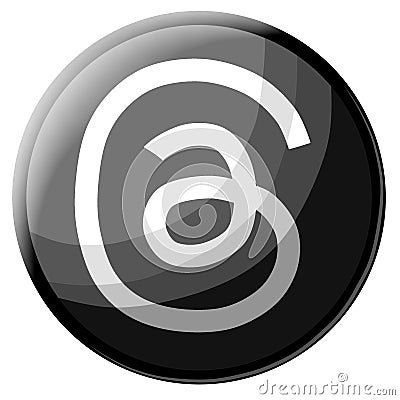 Threads icon and button isolated on Transparent background Editorial Stock Photo
