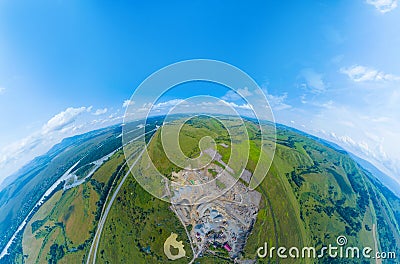 Threat and environmental protection view of a defenseless planet Stock Photo
