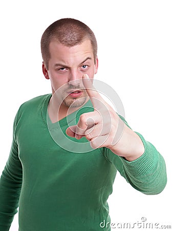Threatening gesture Stock Photo