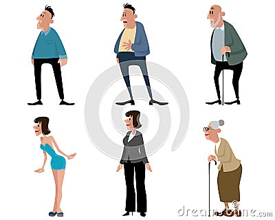 Three ages set Vector Illustration