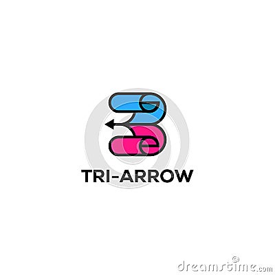 Three arrow logo designs, creative inspirations Vector Illustration