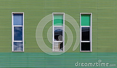 Three asymmetric windows Stock Photo