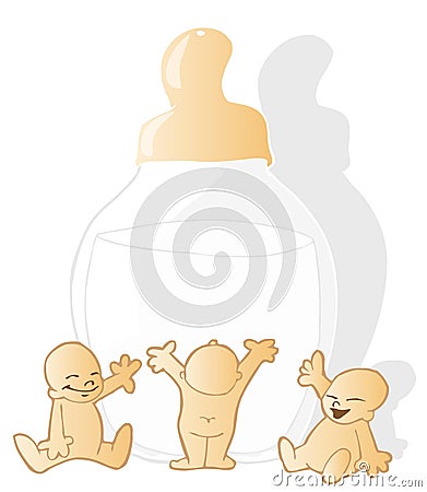 Three babies Stock Photo