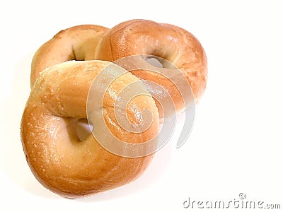 Three Bagels Stock Photo