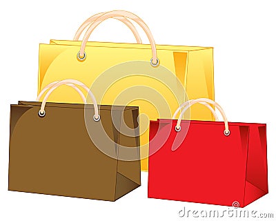 Three bags colour Stock Photo