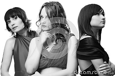 Three beautiful girls Stock Photo