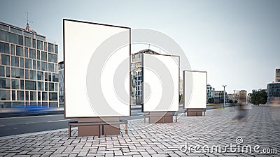 three billboard mockup Stock Photo