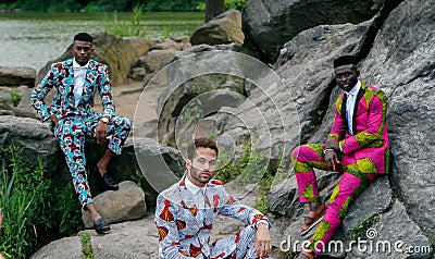 Three black male models Editorial Stock Photo