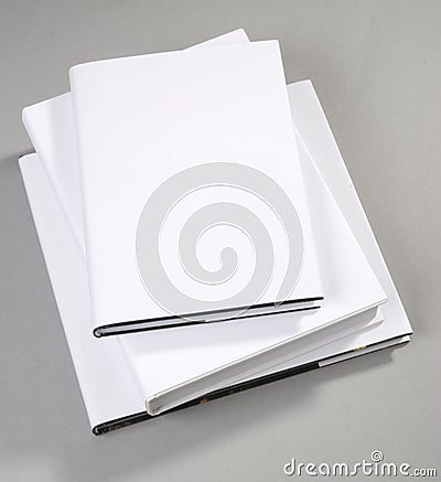 Three Blank book cover Stock Photo