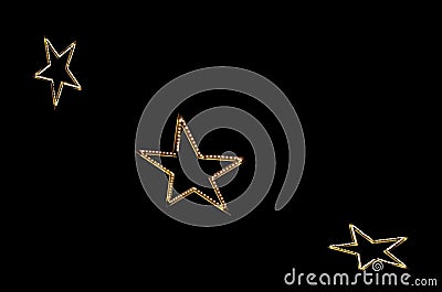 Three bright electric stars Stock Photo