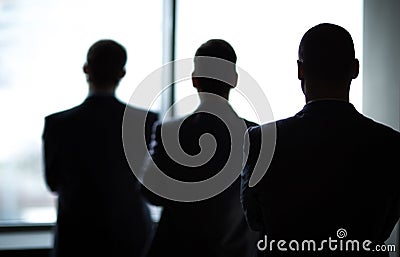 Three businessmen in the office Stock Photo