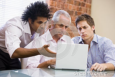 Three businessmen sitting Stock Photo