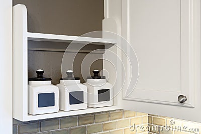 Three Canisters Stock Photo