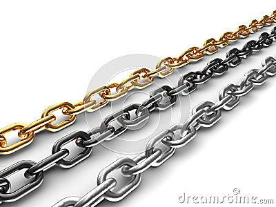 Three chains Stock Photo
