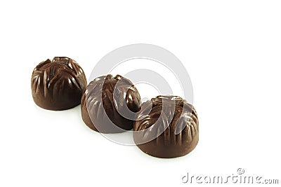 Three chocolates Stock Photo