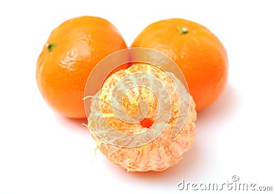 Three clementines Stock Photo