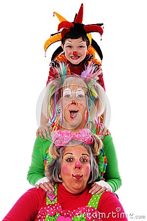 Three Clowns Stock Photo