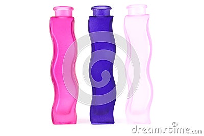 Three colored glass vase Stock Photo