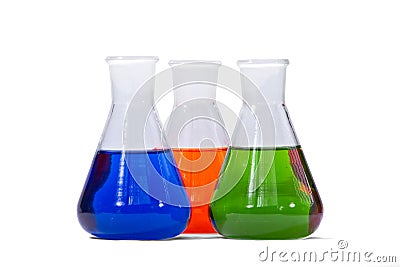Three colorful glasses Stock Photo