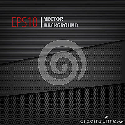 Three dark vector backgrounds Vector Illustration