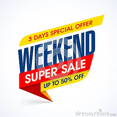 Three days super sale banner Vector Illustration