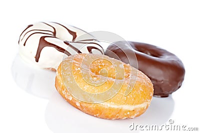 Three delicious donuts Stock Photo