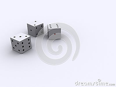 Three dices Stock Photo