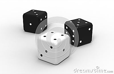 Three dices Stock Photo