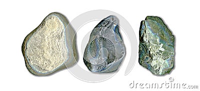 Three different stones Stock Photo