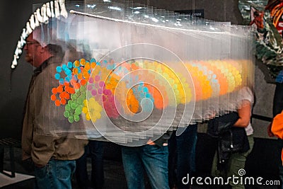 ArtPrize - Grand Rapids, MI /USA - October 9th 2016: Three dimensional art using multiple transparent panels on display during art Editorial Stock Photo