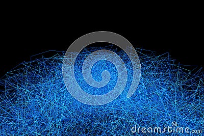 Digital lines for technology networks, big data transmission and information networks, crossover lines Stock Photo