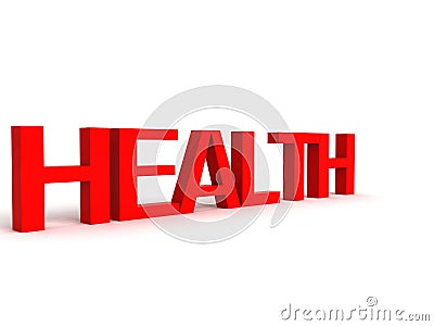 Three dimensional letters of health Stock Photo