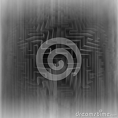 Three dimensional network maze vertical motion blur Cartoon Illustration