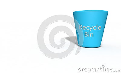 Three-dimensional Recycle Bin background Stock Photo