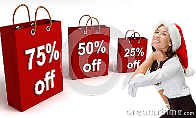 Three dimensional shopping bags Stock Photo