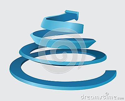 Three dimensional spiral Vector Illustration