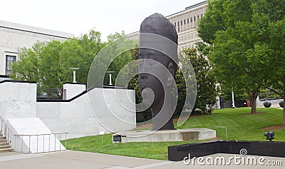 Three dimensional statuette Frist Center for the Visual Arts, Nashville Tennessee. Editorial Stock Photo
