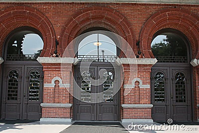 Three doors at Plant Hall Stock Photo