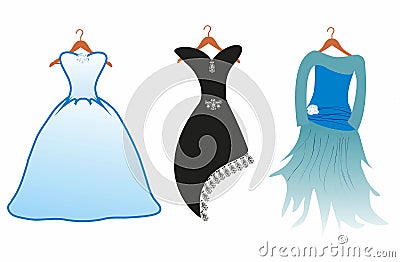 Three dresses Stock Photo