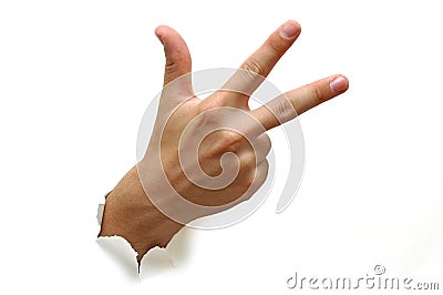 Three Fingers Stock Photo