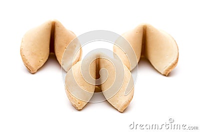 Three Fortune Cookies Stock Photo