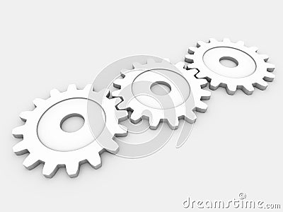 Three gear to place text Stock Photo