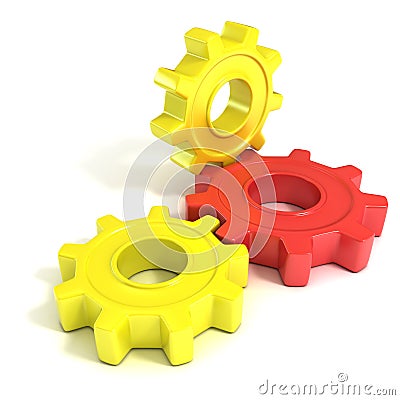 Three gear wheels Stock Photo