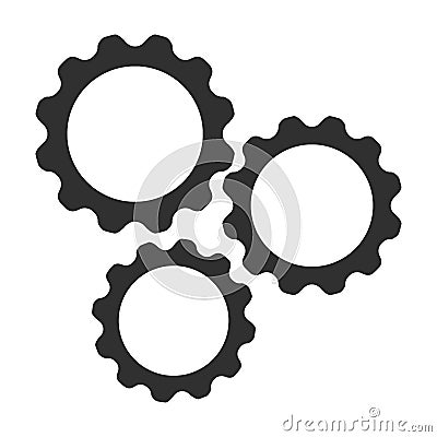 Three gear wheels Stock Photo