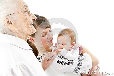 Three generations Stock Photo