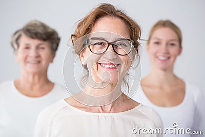 Three generations of female family Stock Photo