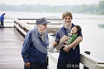 Three generations together Stock Photo