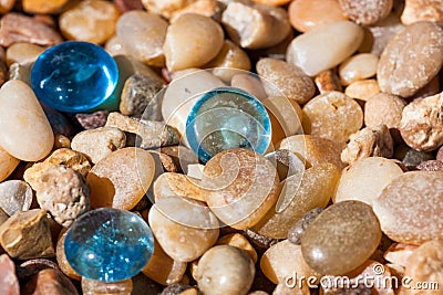 Three Glass Pebbles Stock Photo