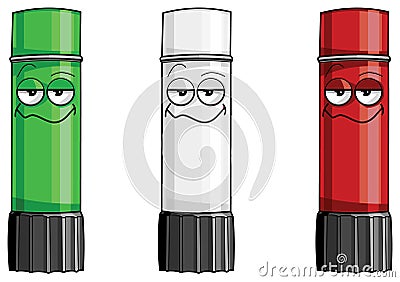 Three glue sticks Vector Illustration