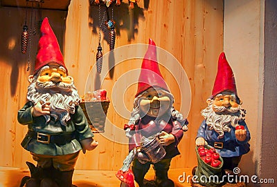 Three gnomes Stock Photo
